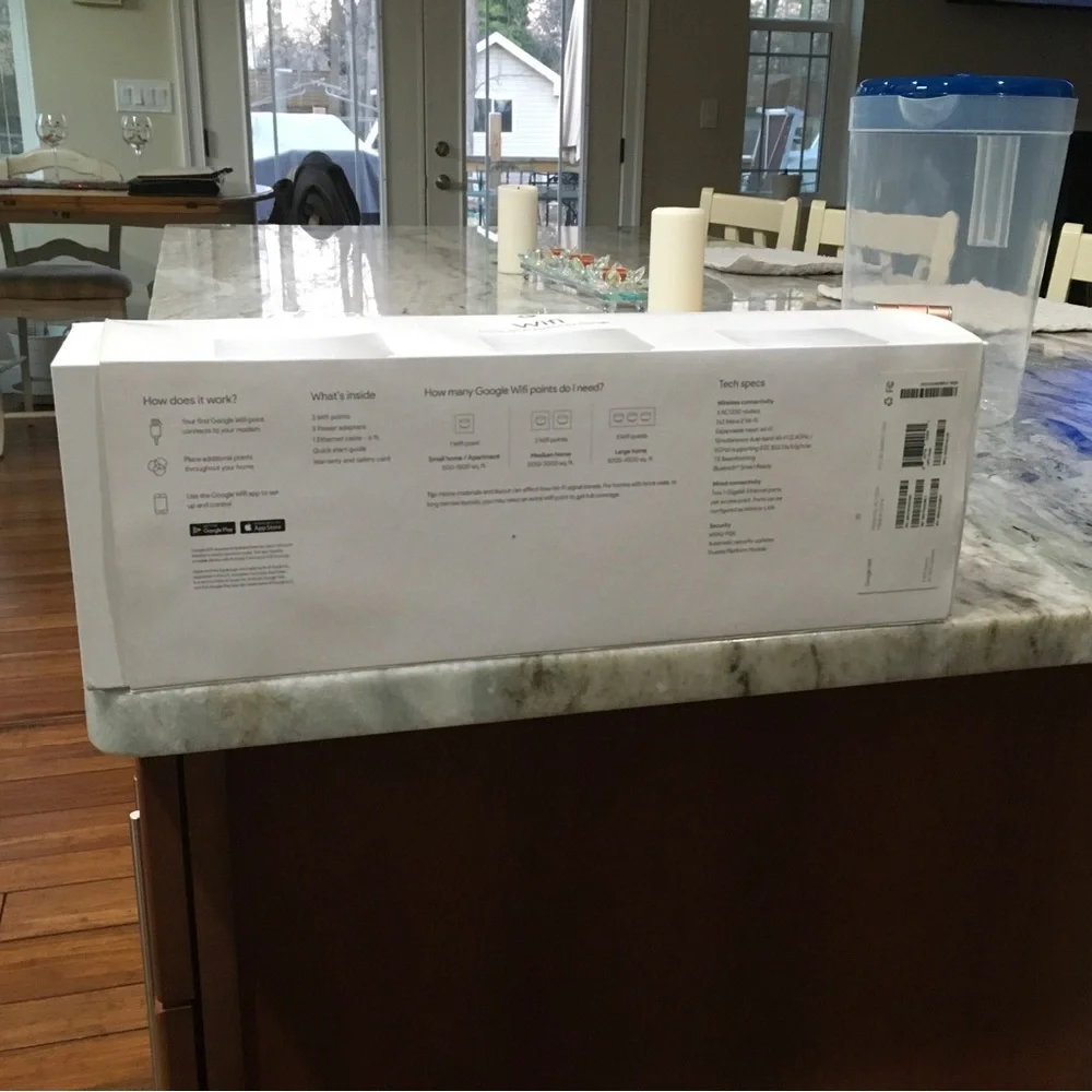 Google WiFi - AC1200 Mesh WiFi System 3 pack Router whole house 4500 sq ft in